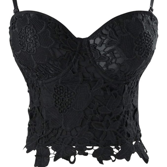 Lace Bustier Bra/Bralette Crop Top - Small (NWOT) - Picture 1 of 7